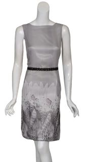  Printed Silk Cocktail Dress 10 New