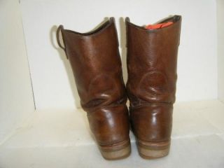 Mens Brown Leather Work Boots Sz 12 9901