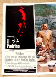 Original 1972 The Godfather Linen Backed Italian Movie Poster