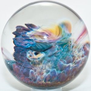 Glass Marble Aaron Slater Fumed Ocean World Marble