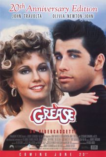 policy grease movie poster 1 sided original 20th ann 27x40