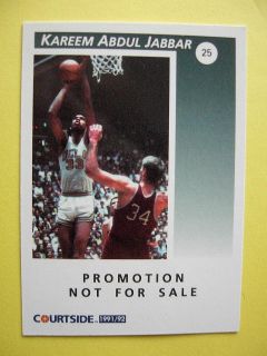 kareem abdul jabbar promo card this card is in excellent condition and 
