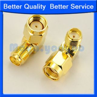   Jack to RP SMA Plug Female Right Angle Connector Adapter 1pcs