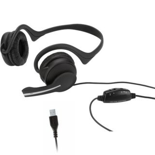 HP Premium Digital Stereo USB Headset Noise Cancelling Behind The Head 
