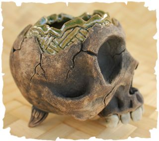 trepanning accident handmade tiki mug by vantiki intricately carved 