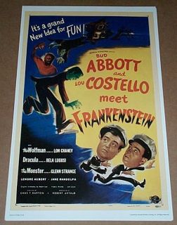 Abbott Costello Meet Frankenstein Movie Poster Dracula