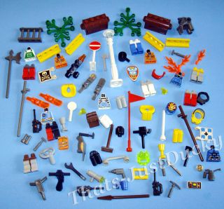   MiniFig ACCESSORIES parts lot of 91 pieces Lego Accessories FREE SHIP