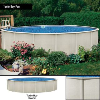 24x52 Round Turtle Bay Above Ground Swimming Pool w Sand Filter 