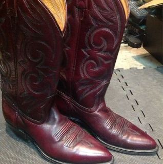 mens sz 9 5 D M Acme USA brown leather cowboy western work boots retro 