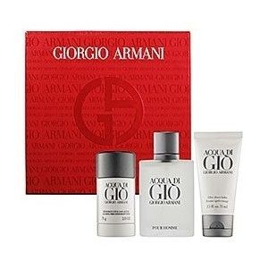 Acqua Di Gio for Men by Giorgio Armani EDT Spray 3 4 oz 3 pc Gift Set