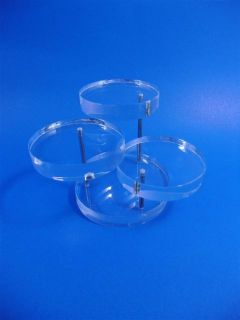 Acrylic Glass Circle Stand Jewelry Miniature Display 2
