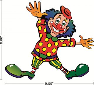 Carnival Circus Acrobat Clown Funny Kid Children Wall Decal Sticker 