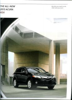 Acura Accessories on 2013 Acura Rdx Brochure 32 Pages Includes Color Chart Accessories Info