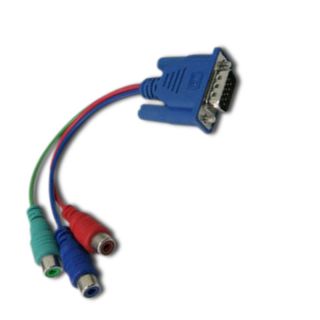 VGA SVGA Male to RCA Component Female Cable Kit Adapter