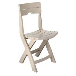 Adams Manufacturing Beige Quik Fold Resin Outdoor Chair