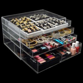 Acrylic Makeup Cosmetic Jewelry Organizer 4L Fast Shipping