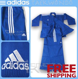 170 Adidas Blue Taekwondo Karate Master Uniform Size 3