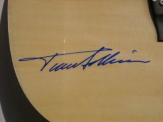 TRACE ADKINS Signed Acoustic Guitar Full Signature COA Autograph