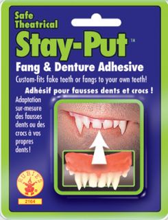 Vampire Teeth Fang and Denture Adhesive for Costume