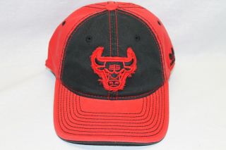 Chicago Bulls Adidas Flex Hat Cap Slouch Black Red