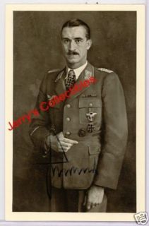 Adolf Galland Wartime Signed Card Nice