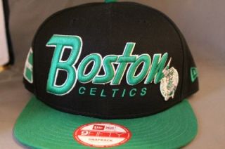 boston celtics nba new era 9fifty snapback hat cap snap it back black 