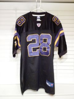 Adrian A D Peterson Sewn Authentic Vikings NFL Black Jersey Size 54 