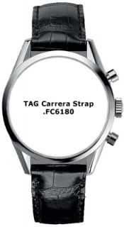 New Tag Heuer Carrera Leather Replacement Strap FC6180