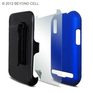   Black Holster Clear LCD Protector for Motorola Admiral Sprint