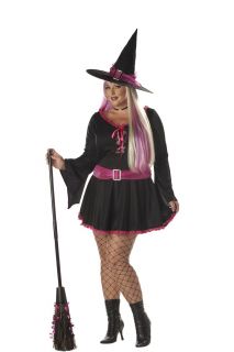 women hip fun groovy magic witch plus size costume