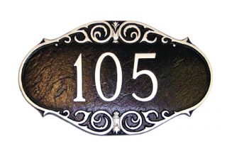 Victorian Address Plaque Lawn Marker House Sign Numbers Wall Custom 