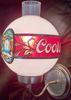 RARE ADOLPH COORS BEER BAR PUB CLUB MAN CAVE SCONCE WALL LIGHT GOLDEN 
