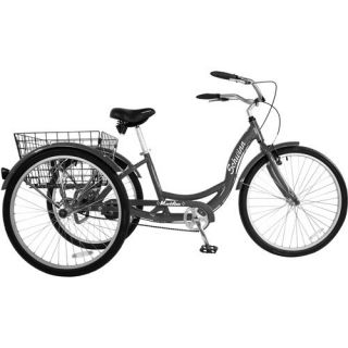 Schwinn 26 Meridian 3 Wheel Tricycle Adult Comfort Cruiser Bike 