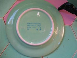 coors china co green ceramic plates vintage 1930s