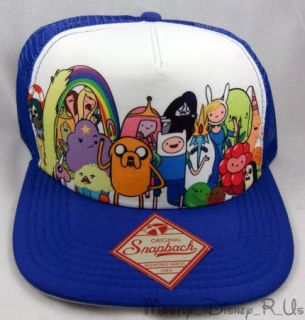Adventure Time With Finn & Jake Group Snapback Trucker Hat Cap With 