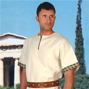 Spartan Aegean Greek Hoplite Greek Tunic White New