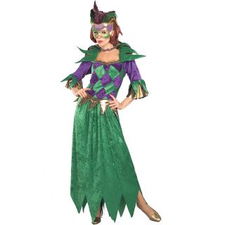 Mardi Gras Madness Adult Costume Gown Dress Ball Royalty Royal New 