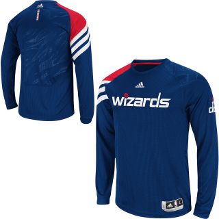 Adidas Washington Wizards on Court Long Sleeve Shooting Shirt