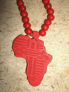 Africa Wood Necklace African Continent Pendant JNWA210