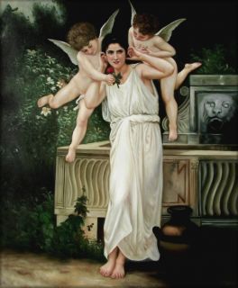 Framed Museum Q Hand Painted Oil Painting Repro Bouguereau Innocence 