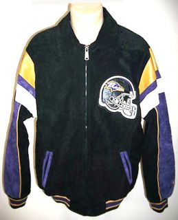 Baltimore RAVENS NFL Suede Varsity Jacket by G III Size 2X