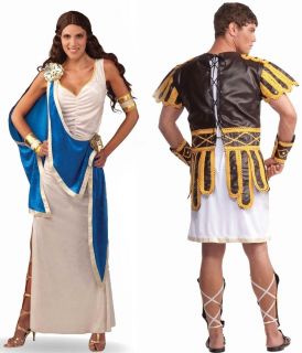 Greek Goddess Dress Roman Emperor Adult Costume Set Standard Size 