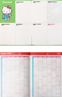 2013 Hello Kitty Daily Planner Agenda Diary Silicone Embossed A6 w 