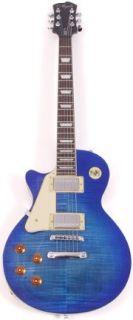 agile al 2000 blue flame left handed electric guitar