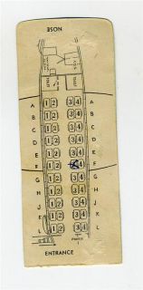 Indian Airlines 1960s Embarkation and Seat Diagram Card Fairchild F27 