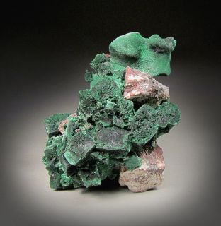 Green Malachite after Azurite, New Cornelia Mine, Ajo, Arizona