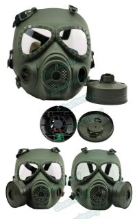 M04 Wargame Airsoft Dummy GREEN Gas Mask Protection Gear AEG GBB FAN 