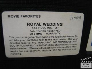 Royal Wedding VHS Fred Astaire Jane Powell