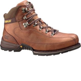 Caterpillar Akon Mens Brown Leather Comfort Hiking Trail Mid Work Boot 