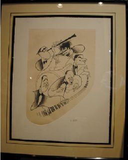 Al Hirschfeld Signed Lithograph of Five Jazz Greats Valued at 20k